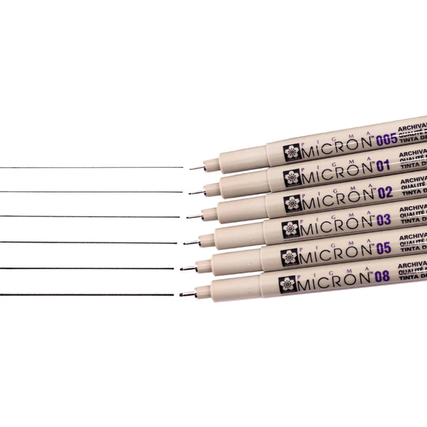 Sakura Pigma Micron Fine Line Pen 6pk Set