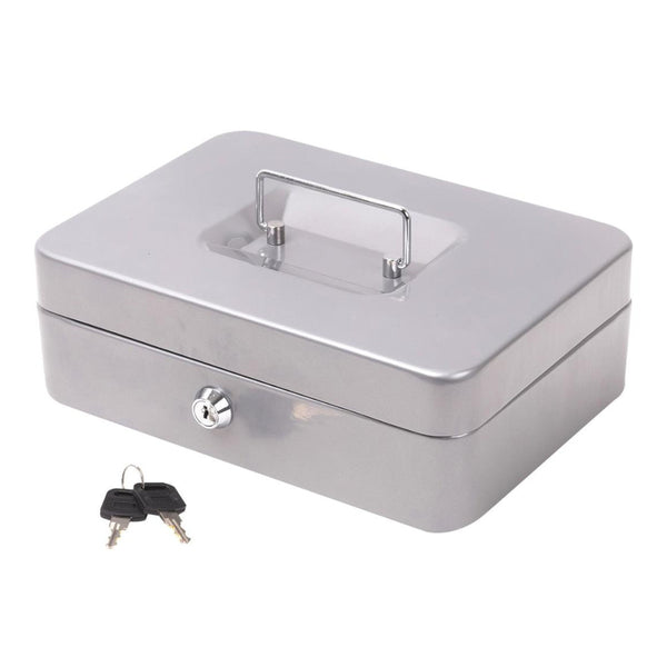 CTG Heavy Duty Cash Box with Lock - Grey