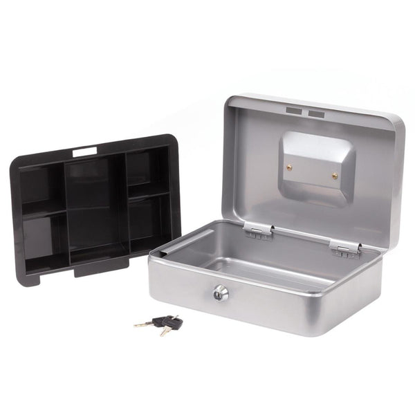 CTG Heavy Duty Cash Box with Lock - Grey