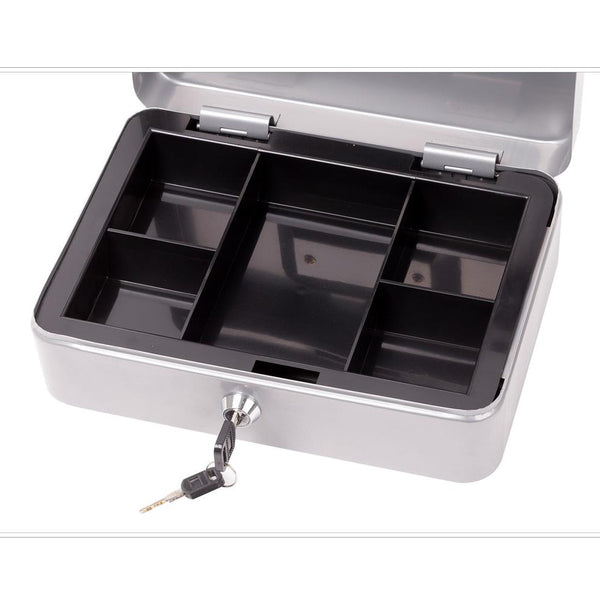 CTG Heavy Duty Cash Box with Lock - Grey