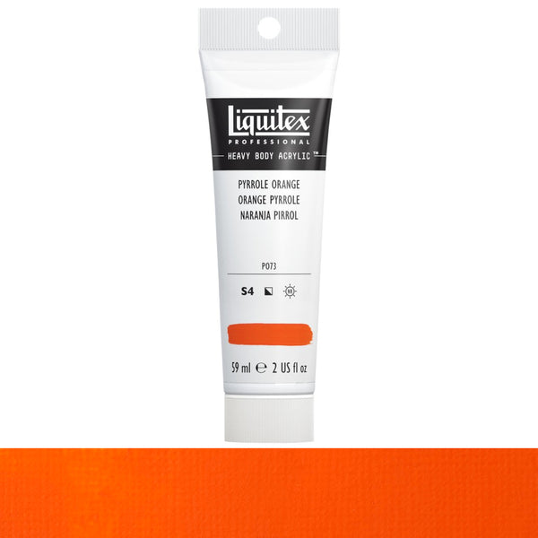Liquitex Professional Heavy Body Acrylic 2oz Tubes S4 PYRROLE ORANGE