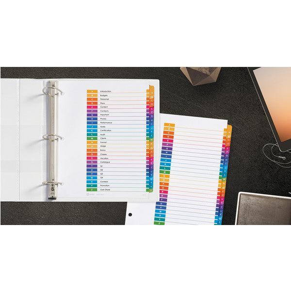 Avery Ready Index Table of Contents Dividers A-Z Tabs