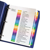 Avery Ready Index Table of Contents Dividers A-Z Tabs
