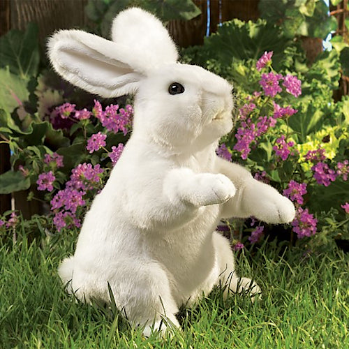 Folkmanis Hand Puppet - Standing White Rabbit