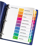 Avery Ready Index Table of Contents Dividers 10 Tabs