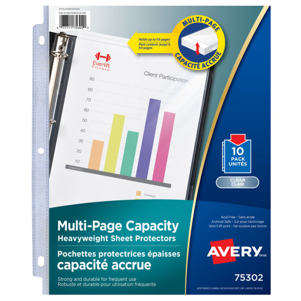 Avery Sheet Protectors 10pk Multi-Page Capacity