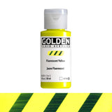 Golden Fluid Acrylic Paints 1oz S5 FLUORESCENT YELLW