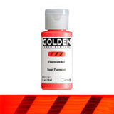 Golden Fluid Acrylic Paints 1oz S5 FLUORESCENT RED