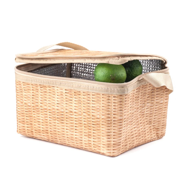 Kikkerland Wicker Lunch Box