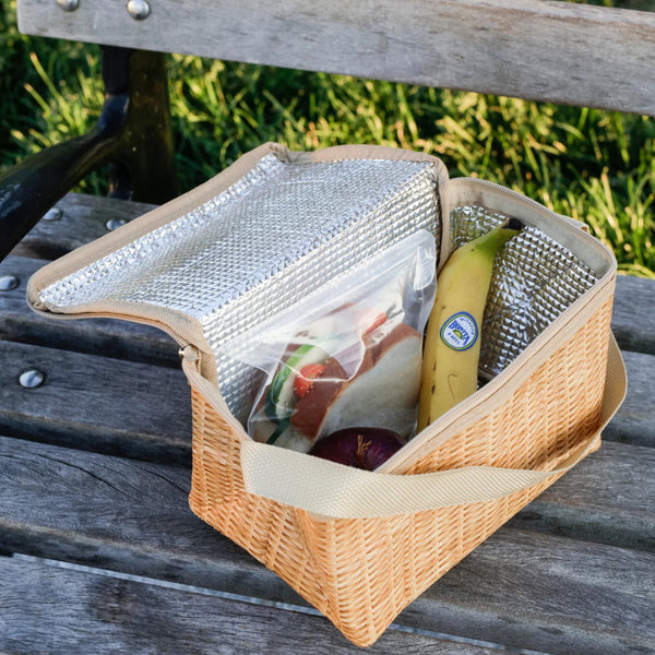 Kikkerland Wicker Lunch Box