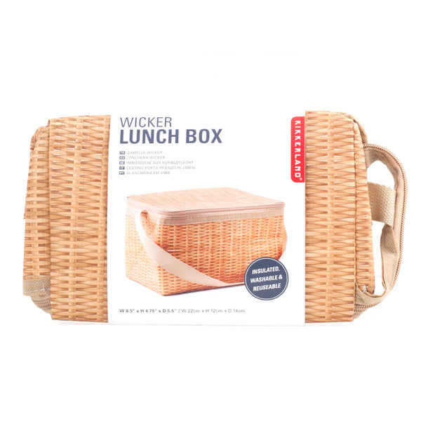 Kikkerland Wicker Lunch Box