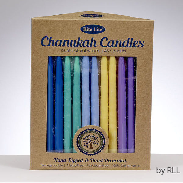 Rite Lite Pure Vegetable Wax Chanukah Candles 45pk Multicolour