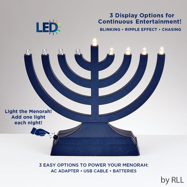 Rite Lite LED Go Menorah - Navy