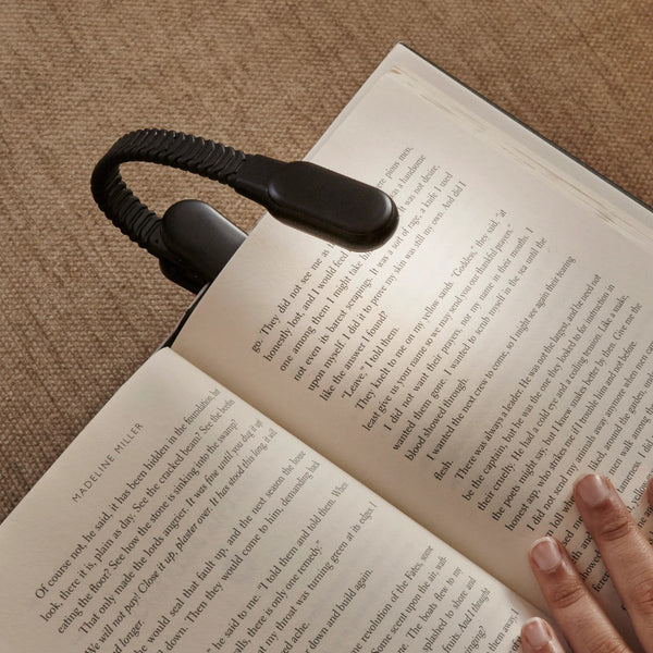 Kikkerland Rechargeable Book Light, Black