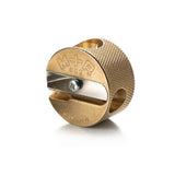 M+R Brass Artists 2 Hole Round Pencil Sharpener