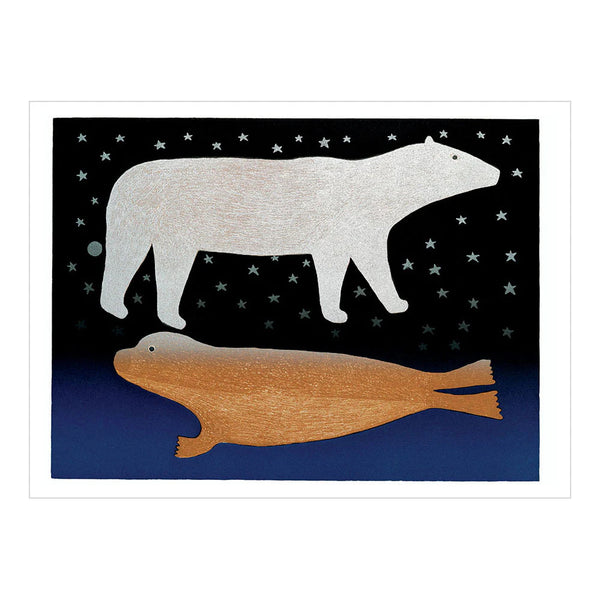 Pomegranate Book of 30 Postcards - Inuit Art from Kinngait: Life on the Land