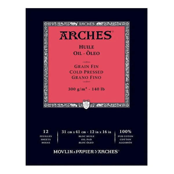 Arches Cold Pressed Oil Paper Pad 9x12"