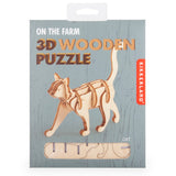 Kikkerland 3D Wooden Puzzle - Cat