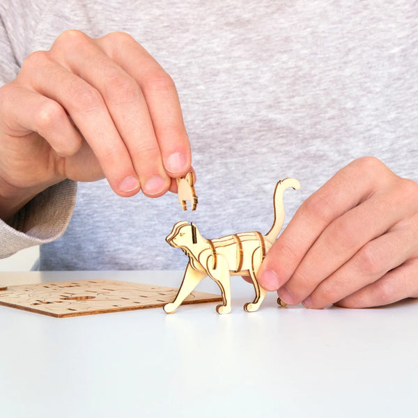Kikkerland 3D Wooden Puzzle - Cat