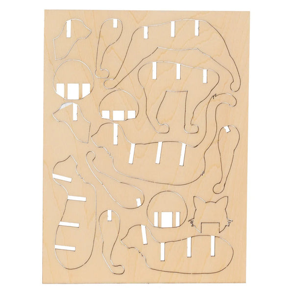 Kikkerland 3D Wooden Puzzle - Cat