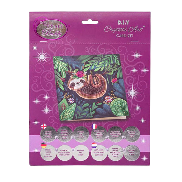 Craft Buddy DIY Crystal Art Card Kit - Sloth