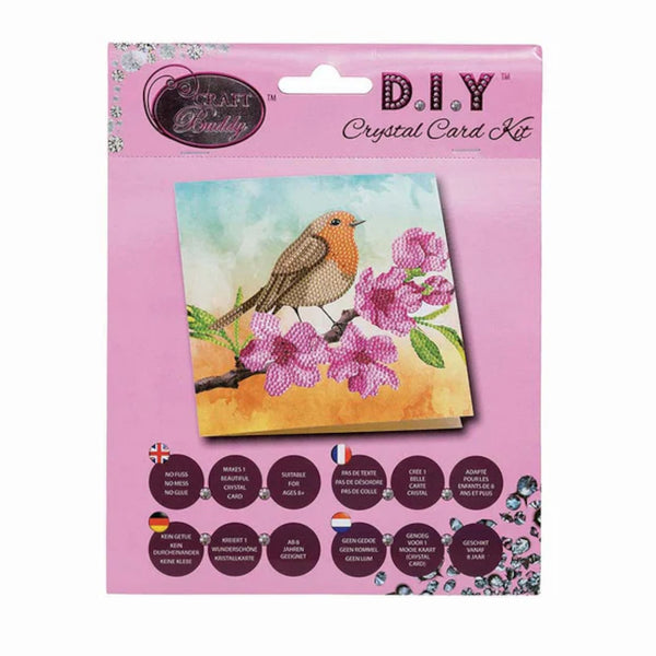 Craft Buddy DIY Crystal Art Card Kit - Robin