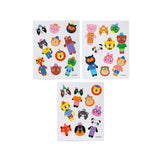 Kikkerland Kidoki Cute Animal Puffy Stickers