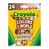 Crayola Broad Line Markers - Colours of the World Skin Tones 24pk