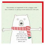 Rosie Made A Thing Christmas Card - Thinking of You Bear Hug