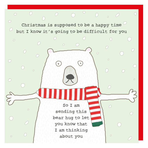 Rosie Made A Thing Christmas Card - Thinking of You Bear Hug