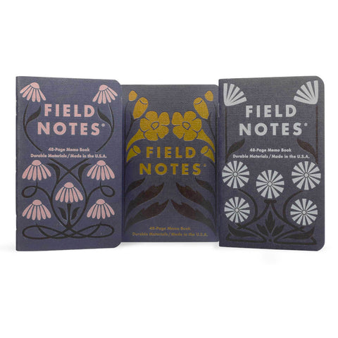 Field Notes Fall Flowers Memo Books 3pk Lined