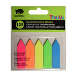 Buffalo Clear Index Arrows Page Flags 125pk Neon