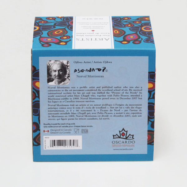 Oscardo Porcelain Mug - Norval Morrisseau Flowers and Birds