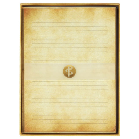 Peter Pauper Press Stationery Set - Vintage Parchment Lined