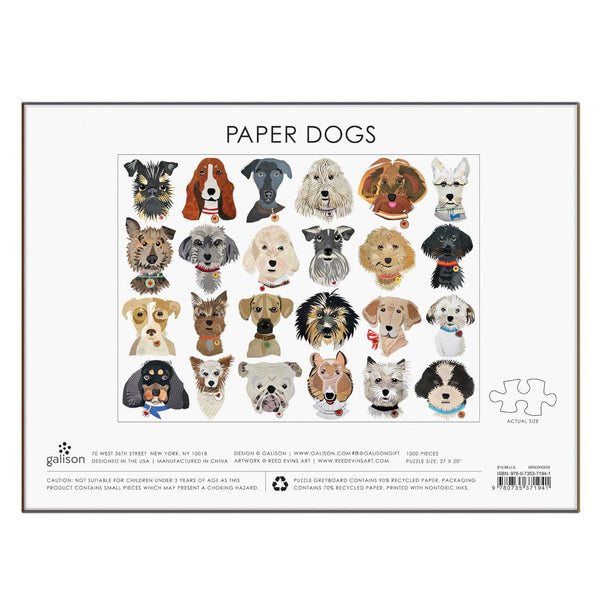 Galison 1000pc Puzzle - Paper Dogs