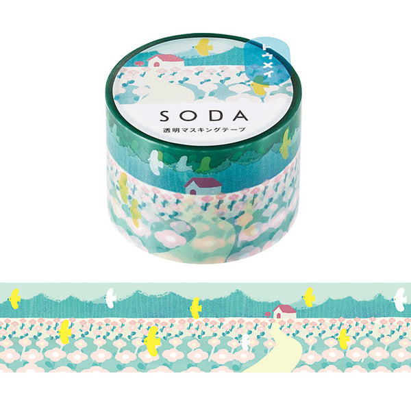 Hitotoki SODA Transparent Masking Tape 30mm Home