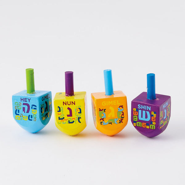 Rite Lite "Jar" Of Painted Wood Dreidels 25pk Multicoloured