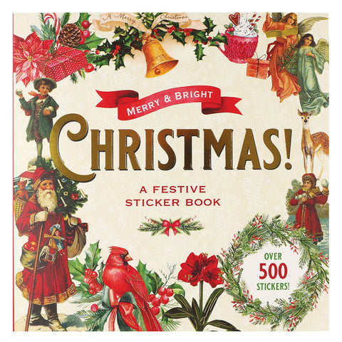 Peter Pauper Press Sticker Book - Merry & Bright Christmas!