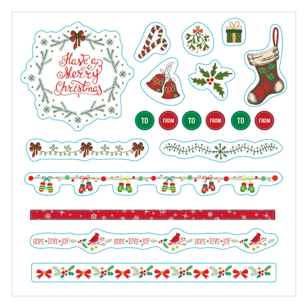 Peter Pauper Press Sticker Book - Merry & Bright Christmas!