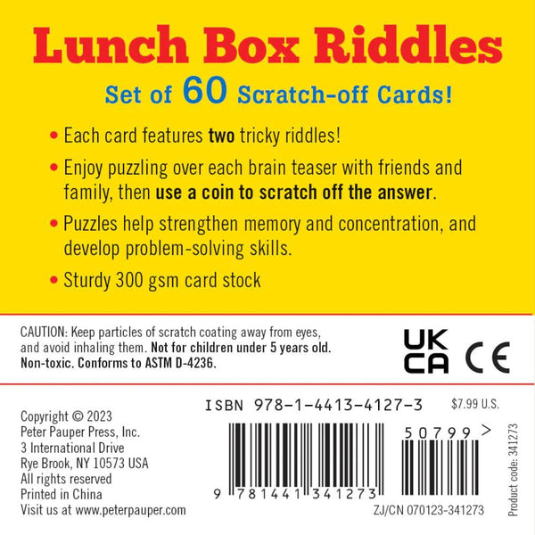 Peter Pauper Press Lunch Box Notes - Scratch-Off Riddles