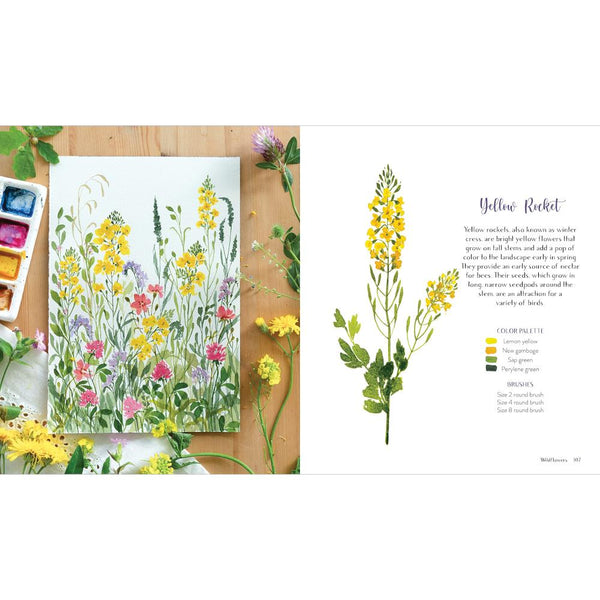 Wildflower Watercolor: The Beginner's Guide to Painting Beautiful Florals by Sushma Hedge