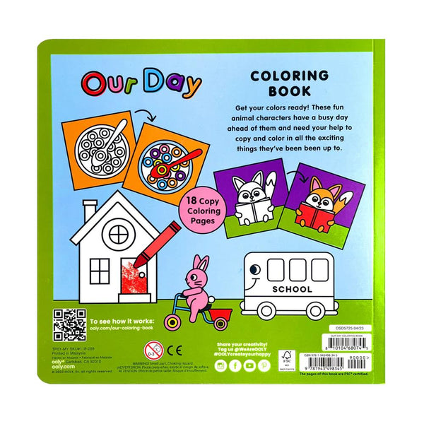 Ooly Copy Colouring Book - Our Day