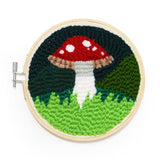 Kikkerland Mini Punch Needle Kit - Mushroom