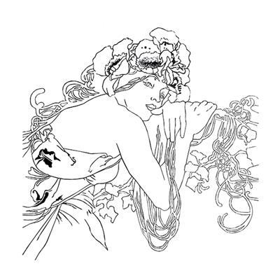 Fridolin Colouring Art Kit - Art Nouveau