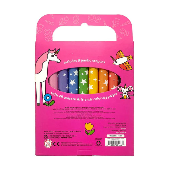 Ooly Carry Along Coloring Book Set - Unicorn Pals