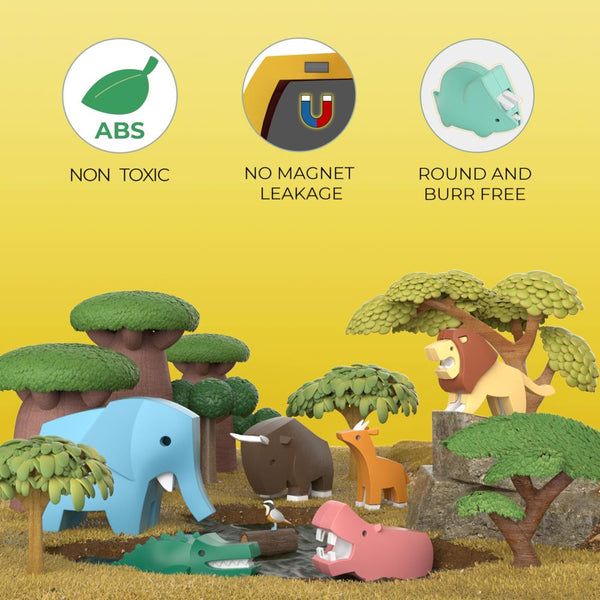 Halftoys Magnetic 3D Puzzle - Wolf