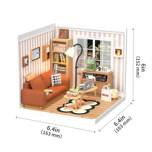 Robotime Rolife DIY Mini Model Kit - Cozy Living Lounge