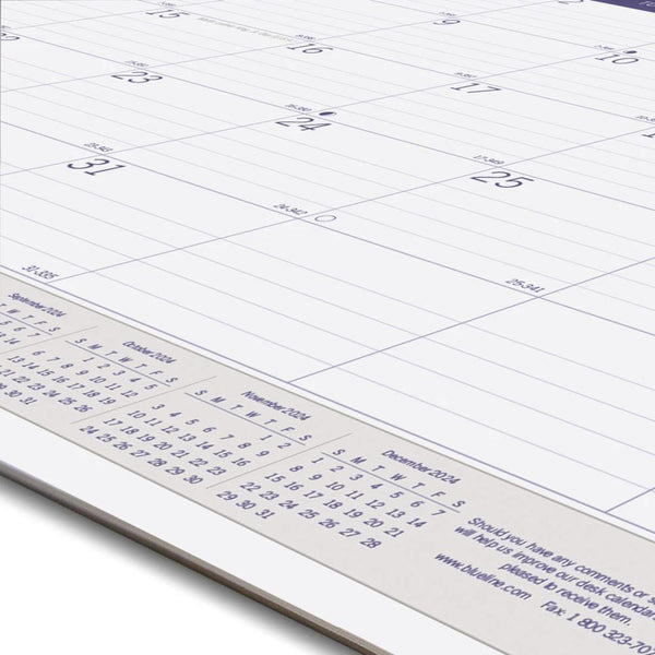 Blueline Desk Calendar 2025 