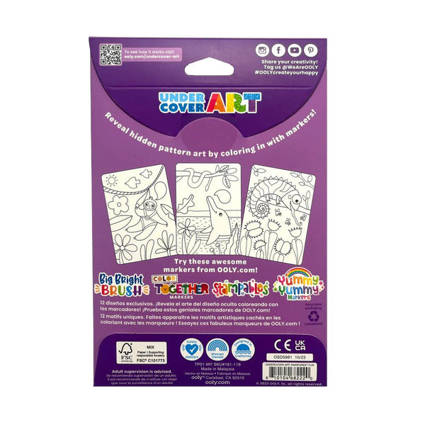 Ooly Undercover Art Coloring Activity Art Cards - Rainforest Fun