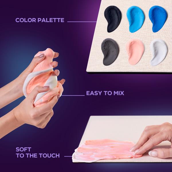 OKTO Sensory Art 3D Clay Painting Kit - The Great Wave, Hokusai